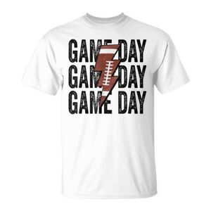 Roomy Medium, White Game Day T-Shirt